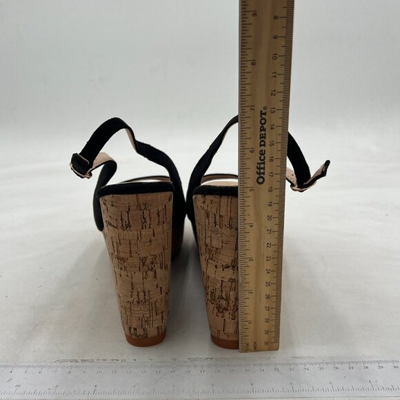 FOWT  Wedge Platform Pumps Peep Open Toe Ankle Strap Slingback Backstrap High He - Picture 4 of 7